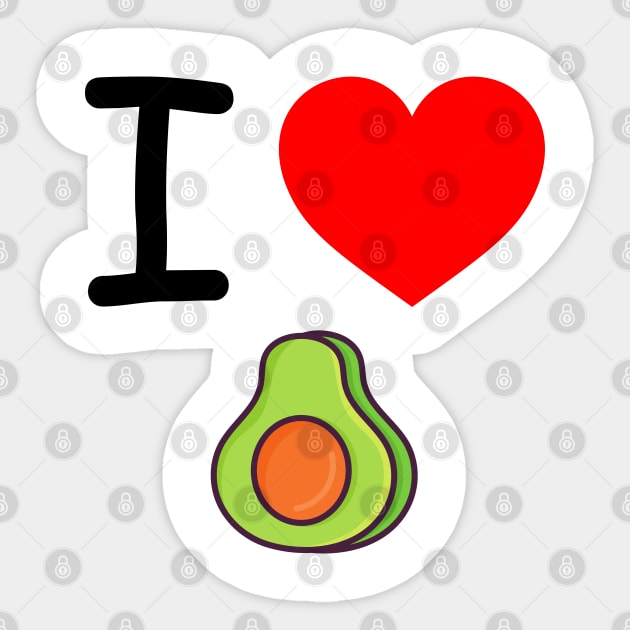 I Heart Avocados Sticker by EmoteYourself